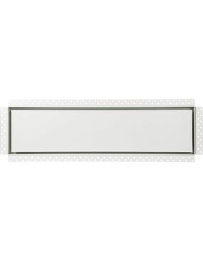 Zion 8x30 Return Air Grille Flush Mount Stainless Steel White HVAC Vent